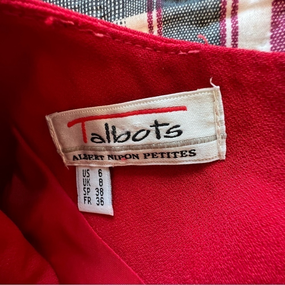 Vintage Talbots Albert Nipon Petite Red Dress In … - image 4
